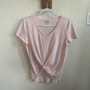 White House Black Market Pink Tee Size Large